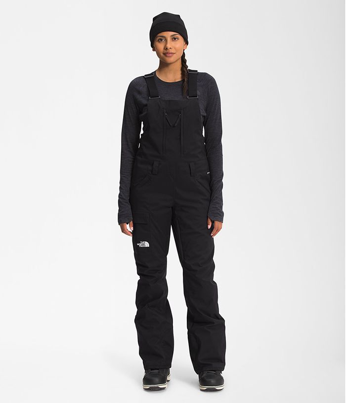 The North Face Snow Pants Freedom Insulated Bib Black - Womens - Thailand OJTFM-7438